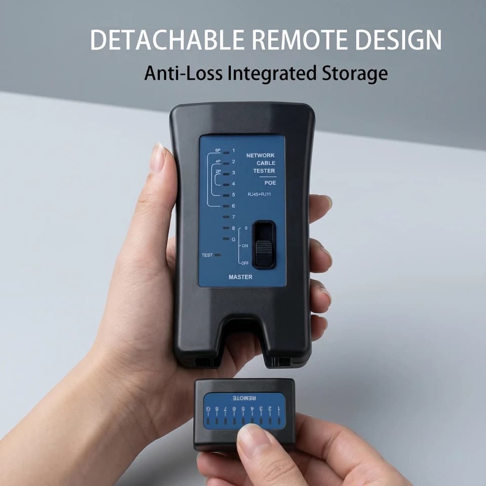 Network Cable Tester & Crimping Tool | PoE Live Switch Testing | RJ45/RJ11 Line Finder - Thumbnail 2