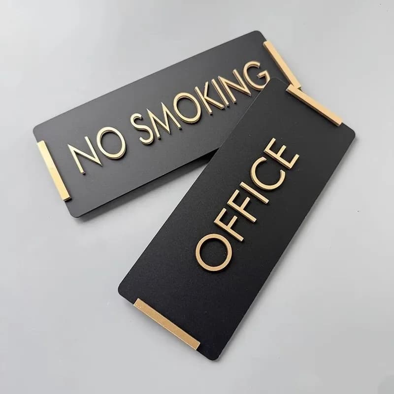No Smoking Sign | Rectangular Office Indicator | Restroom Warning Plaque - Thumbnail 6