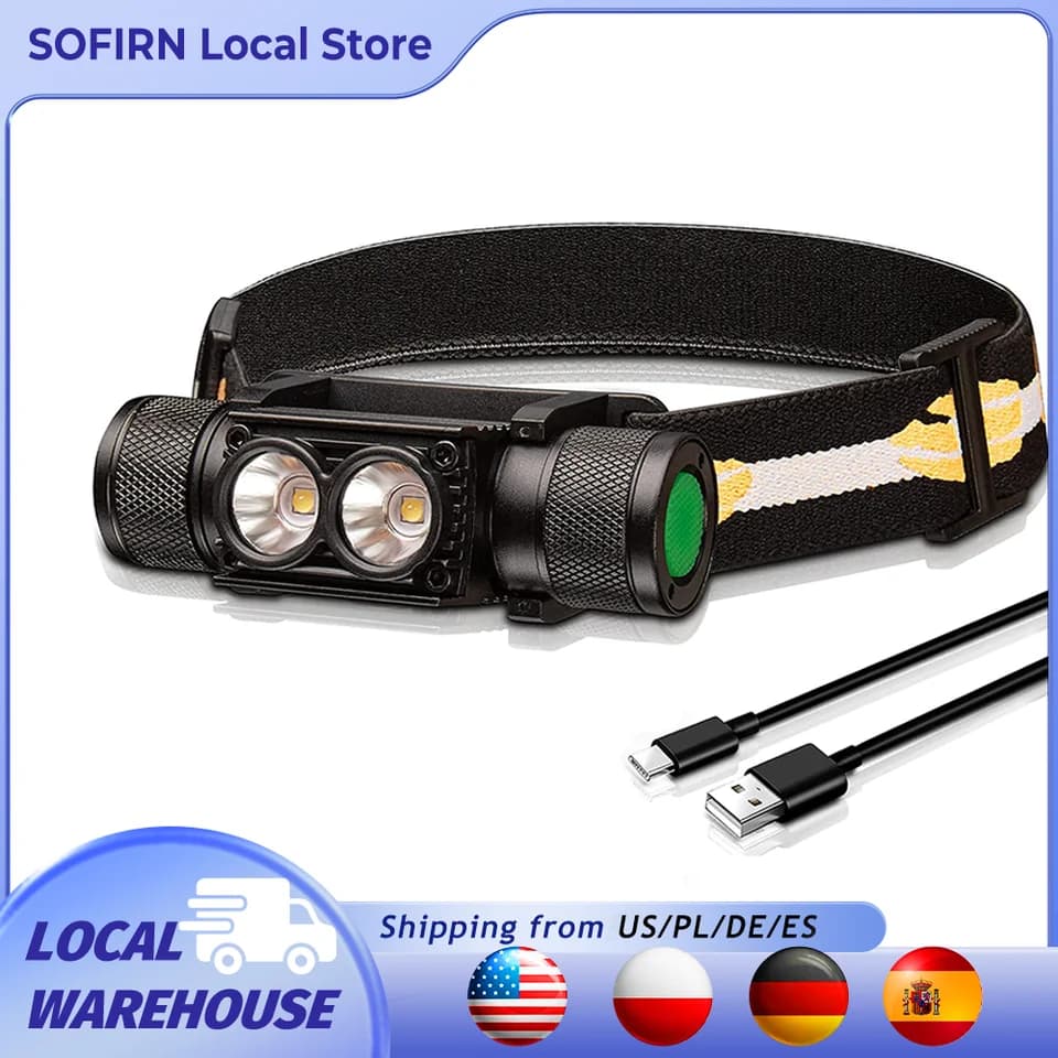 H25L USB Rechargeable Head Torch | 1000LM, 5000K | Camping & Fishing - Thumbnail 2