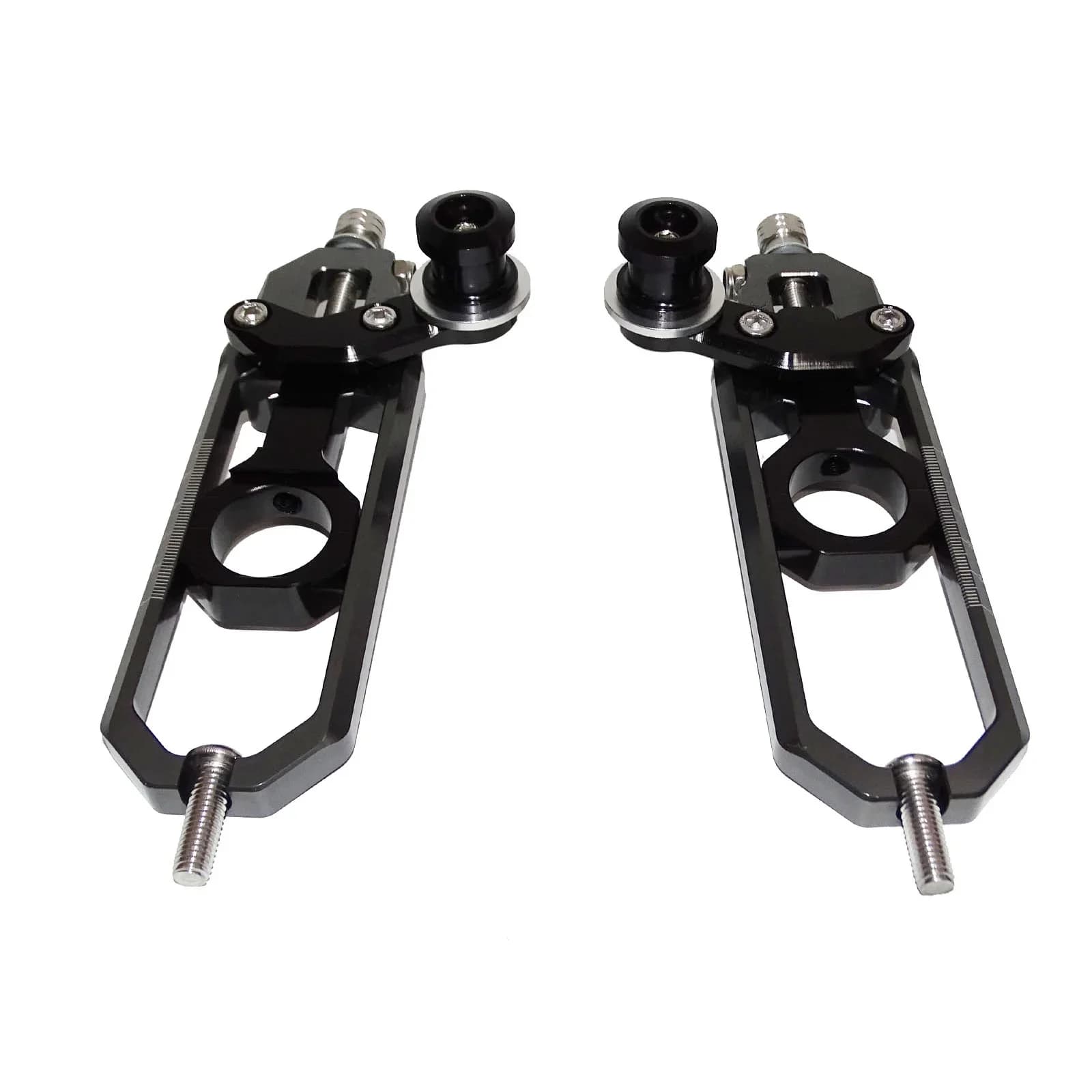 Waase chain adjusters with spool tensioners for BMW S1000R/S1000R motorcycles from 2014-2018, left and right set.