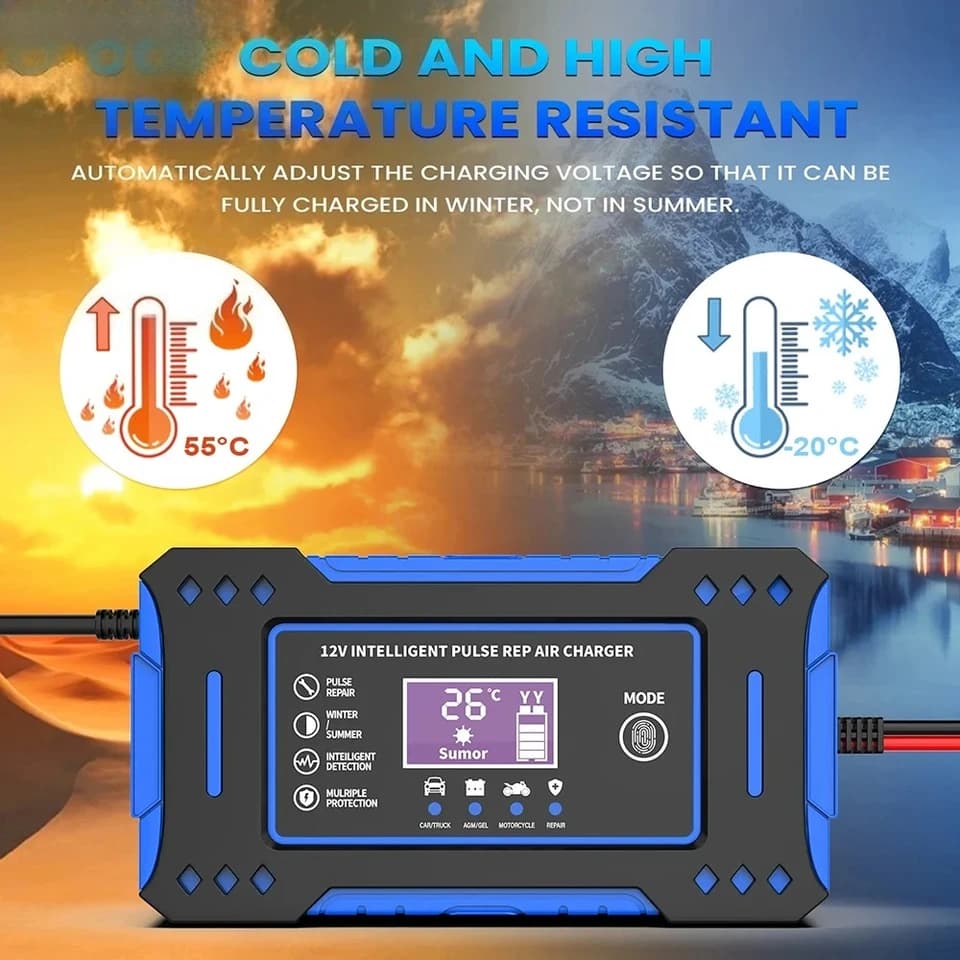 Battery Tester & Charger | Intelligent 12V 6A Repair Mode | for Lead-Acid - Thumbnail 2
