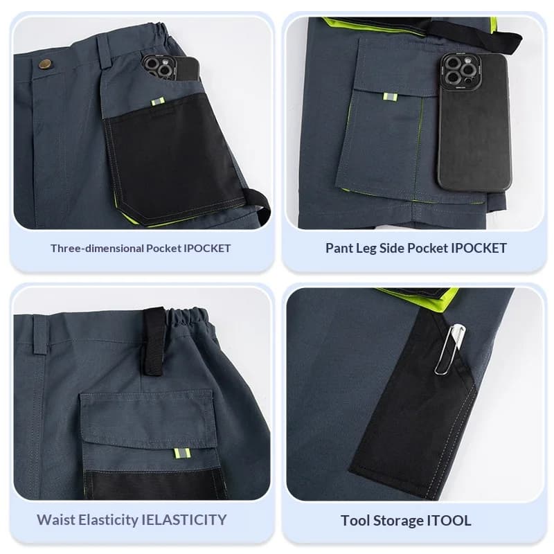 Men's Work Shorts | Multi-Pocket Cargo | Durable Summer Wear - Thumbnail 6