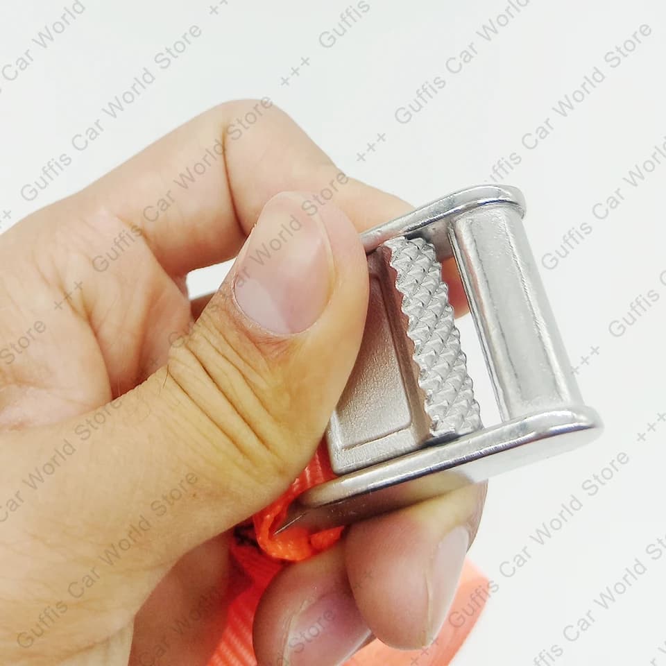 2x 3m Ratchet Straps | Stainless Buckle | Car & Motorcycle Tie Down - Thumbnail 4