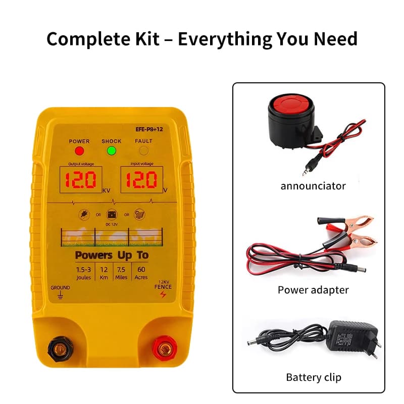 Electric Fence Energiser 5KM 2J | 12V Pasture Protection | Alarm Device - Thumbnail 6