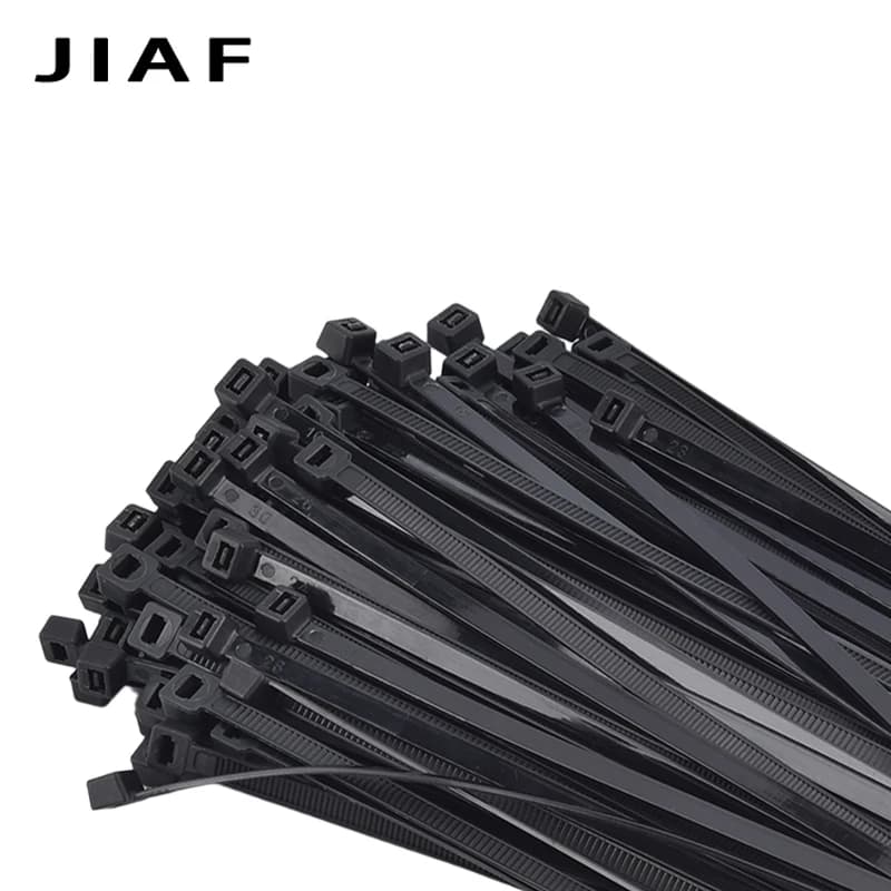 Self-Locking Cable Ties | 100pc Black Nylon Zip Straps | Wire Management - Thumbnail 2