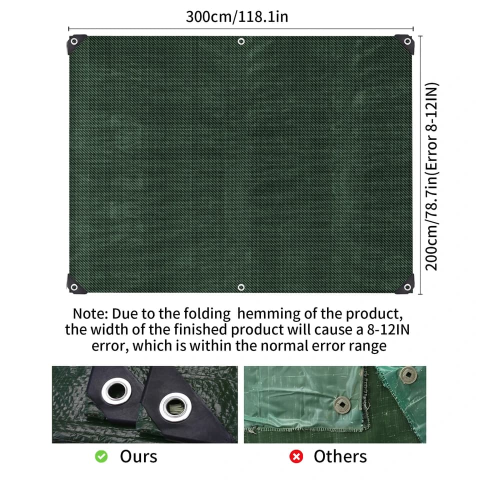 Heavy Duty Tarpaulin | Waterproof Ground Sheet with Aluminium Eyelets | Outdoor Furniture & Caravan Cover - Thumbnail 7