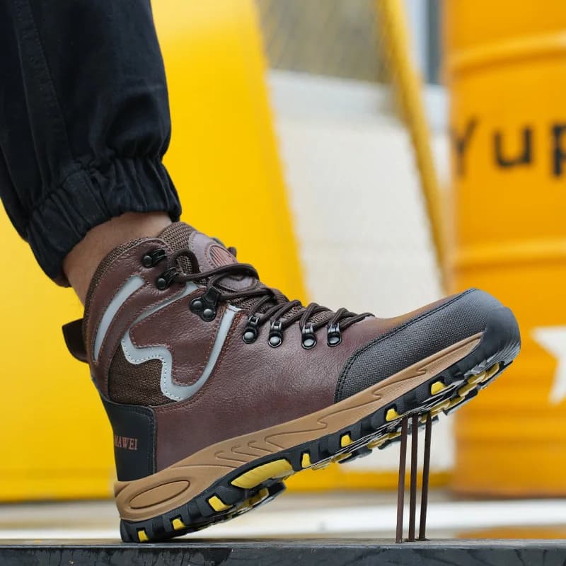 Steel Toe Safety Wellington Boots | Waterproof Anti-Smash Workwear - Thumbnail 7