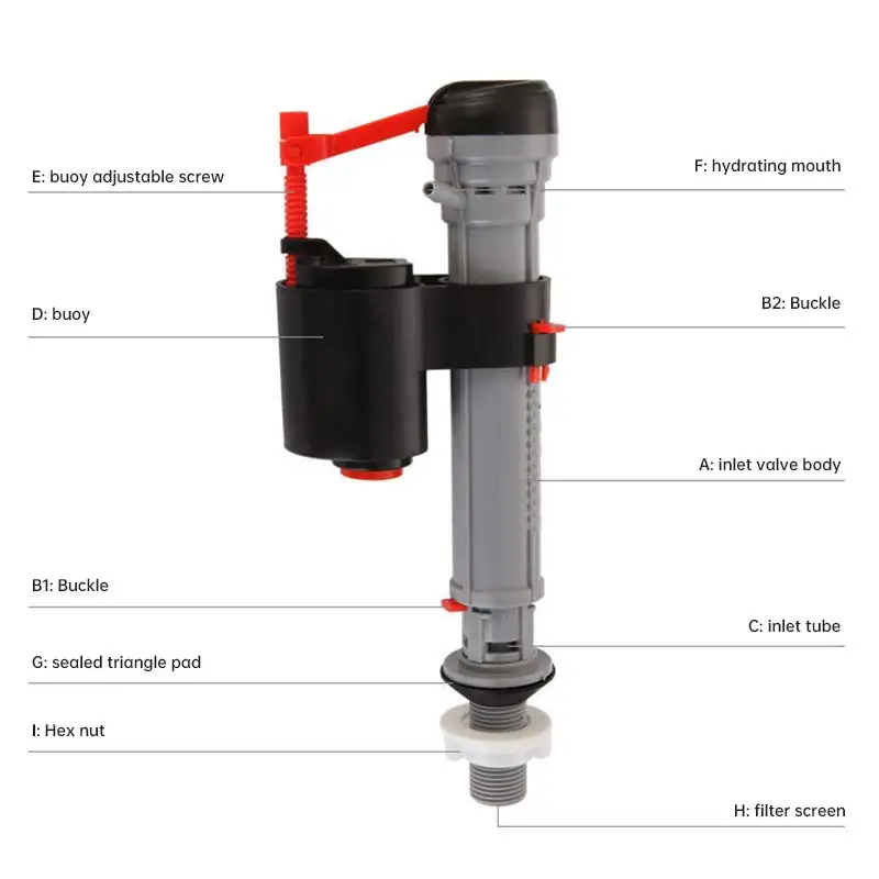 Flush Valve Repair Kit | Adjustable Dual Flush Cistern Fitting | Push Button - Thumbnail 5