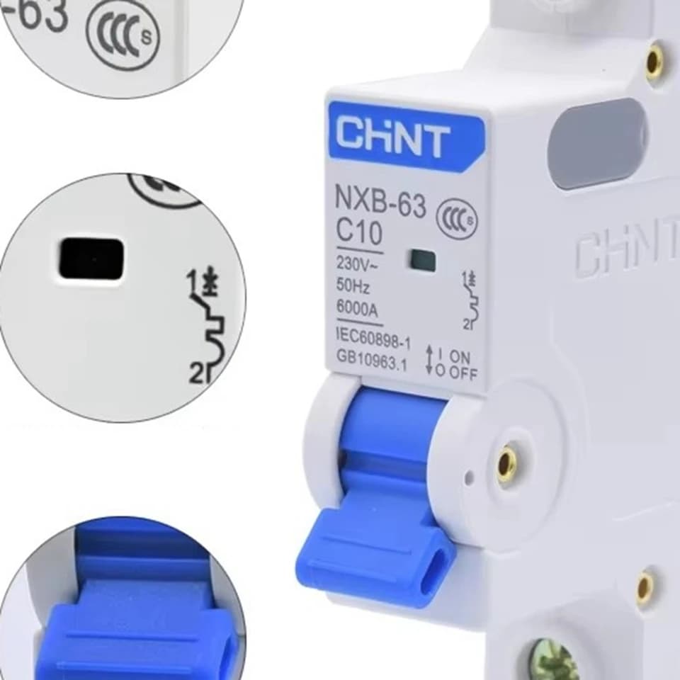 Miniature Circuit Breaker C Curve | CHINT NXB-63 AC 230V | 1A-125A Range - Thumbnail 7