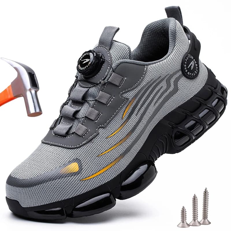 Size 47 48 Safety Toe Wellington Boots | Air Cushion Steel Toe | Puncture Proof Work Sneakers - Thumbnail 2