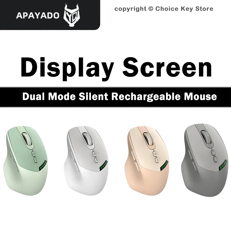 T02 Wireless Mouse | Dual Mode Bluetooth 5.0/2.4G | Silent, Rechargeable 500mAh, DPI Adjust - Thumbnail 3