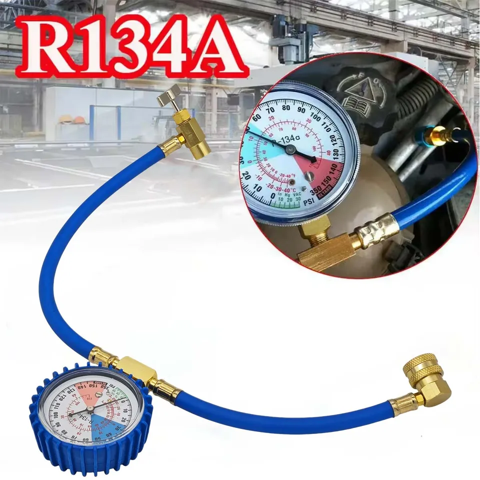 Car AC Recharge Kit | R134A Gas Refill | Manifold Gauge Hose Set - Thumbnail 4