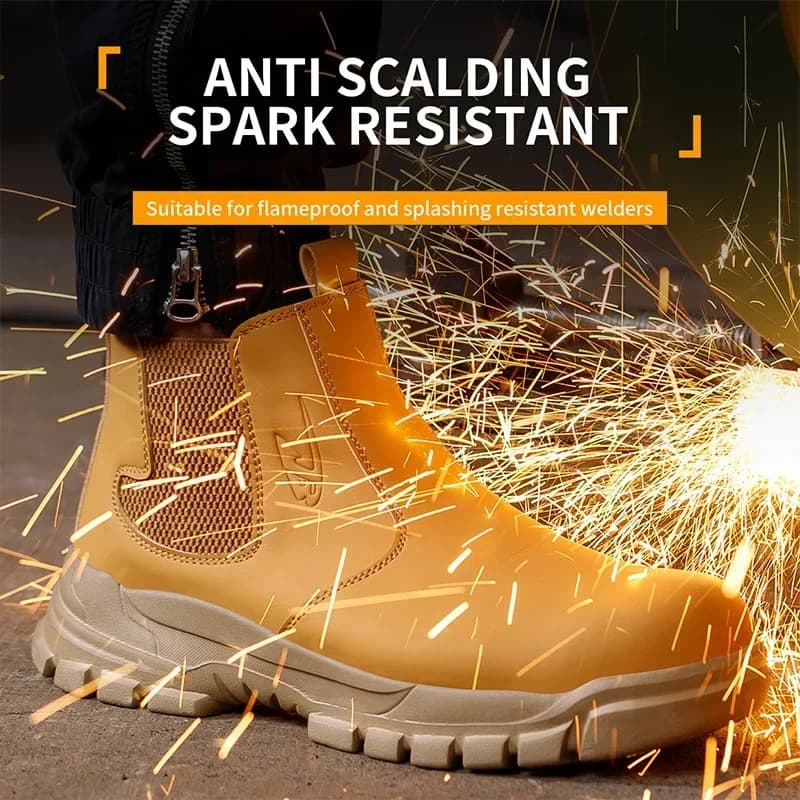 Waterproof Steel Toe Cap Boots | Lightweight Puncture-Proof | Industrial Chelsea Safety Boots - Thumbnail 4