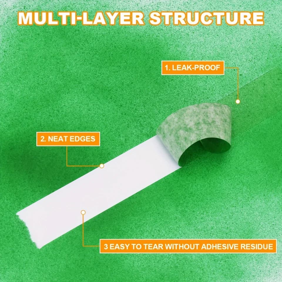 Masking Tape | Water Absorbent & Easy Tear | Painting & Craft Adhesive - Thumbnail 4