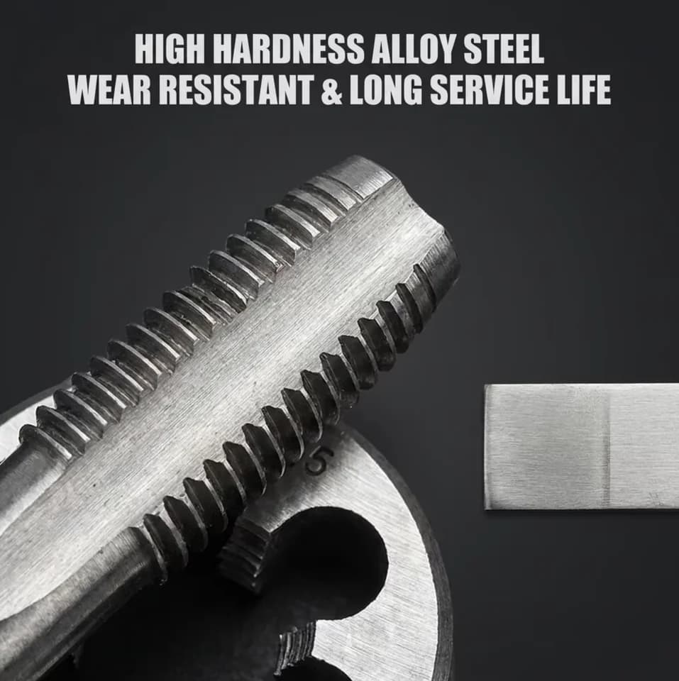 and Die Set | M3-M12 Metric Threads | Tungsten Carbide Hand Tool - Thumbnail 4