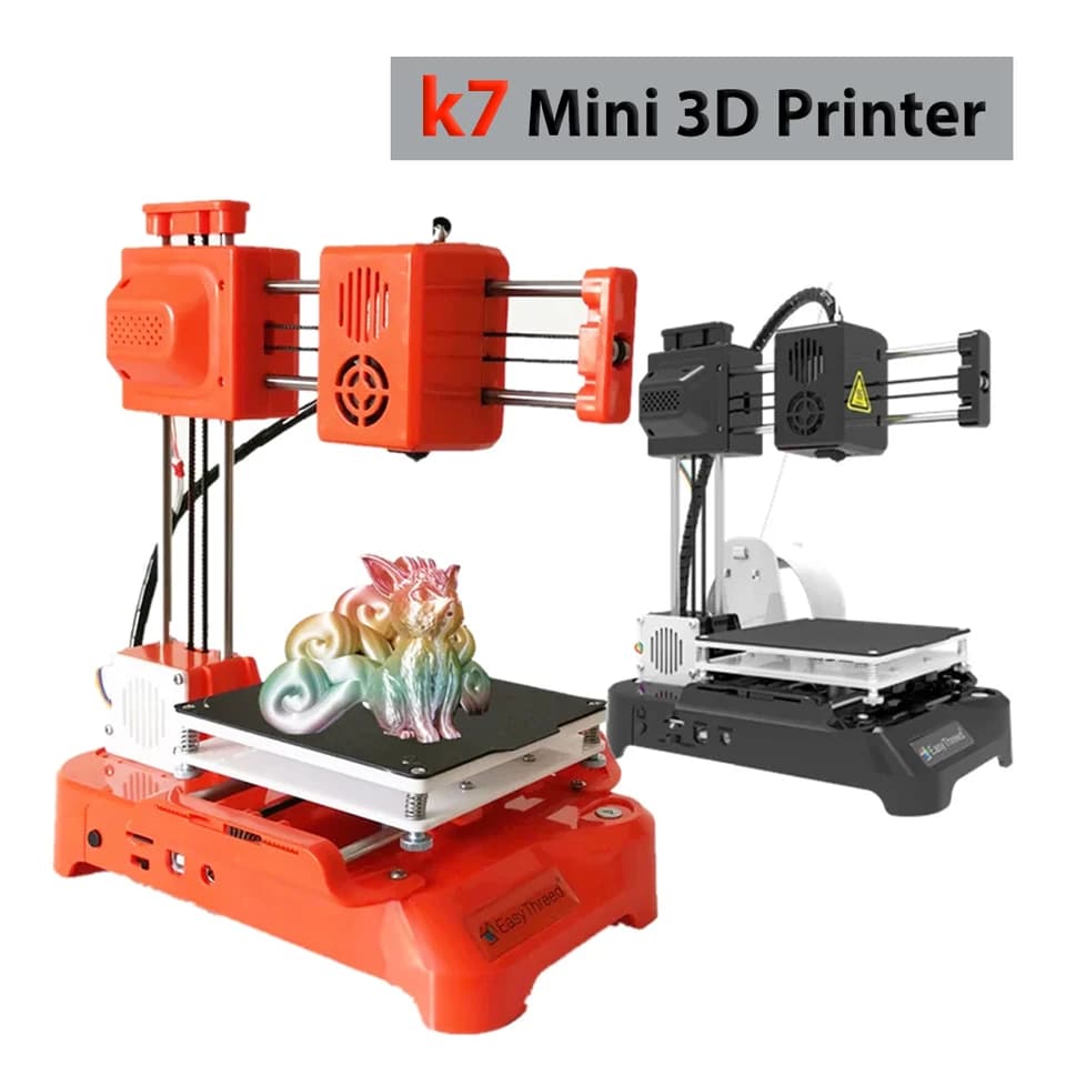 K7 Mini 3D Printer | 10x10x10cm Build | One-Key Printing - Thumbnail 3