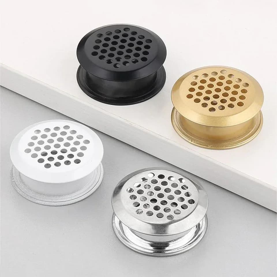 Soffit Vent Round | Stainless Steel Air Vent Grille | Double-Sided Cabinet Ventilation - Thumbnail 6