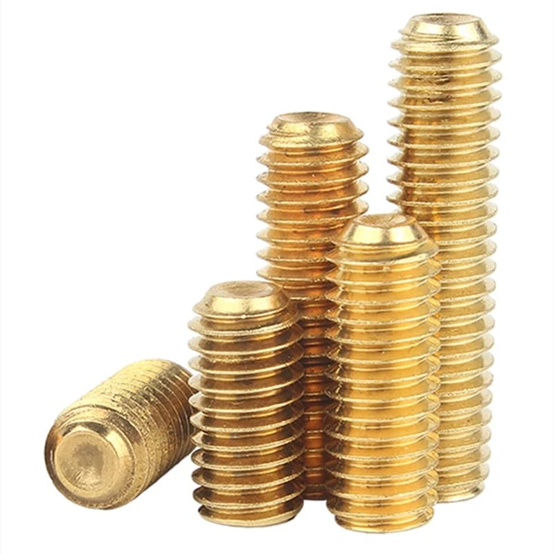 Brass Grub Screws | Cup Point Hex Socket | M2-M12 Assortment - Thumbnail 4