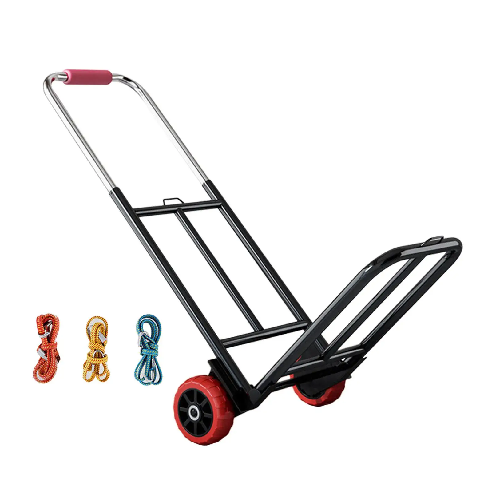 Folding Hand Utility Cart with 70kg capacity, featuring an adjustable luggage trolley and multi-purpose design for home and kitchen use.