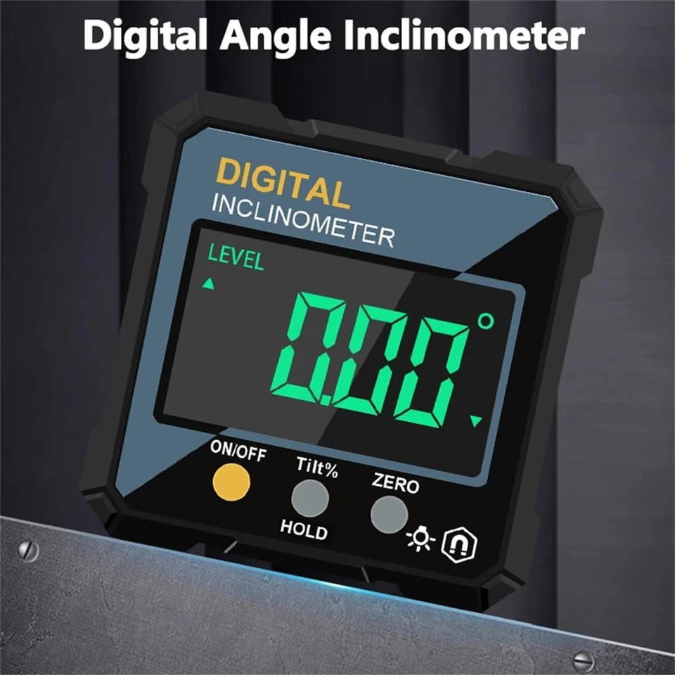 4-Sided Magnetic Digital Laser Level | Dual Laser Inclinometer | Angle Measuring Tool - Thumbnail 3
