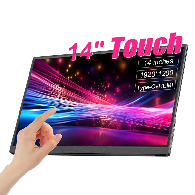 14 Touchscreen Portable Monitor | 1200P IPS Panel | USB-C & HDMI for Laptops - Thumbnail 2