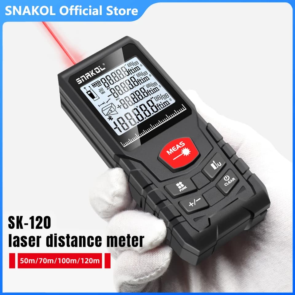 Snakol Laser Measure | 50-120m Range | Digital Tape Measure Tool - Thumbnail 3
