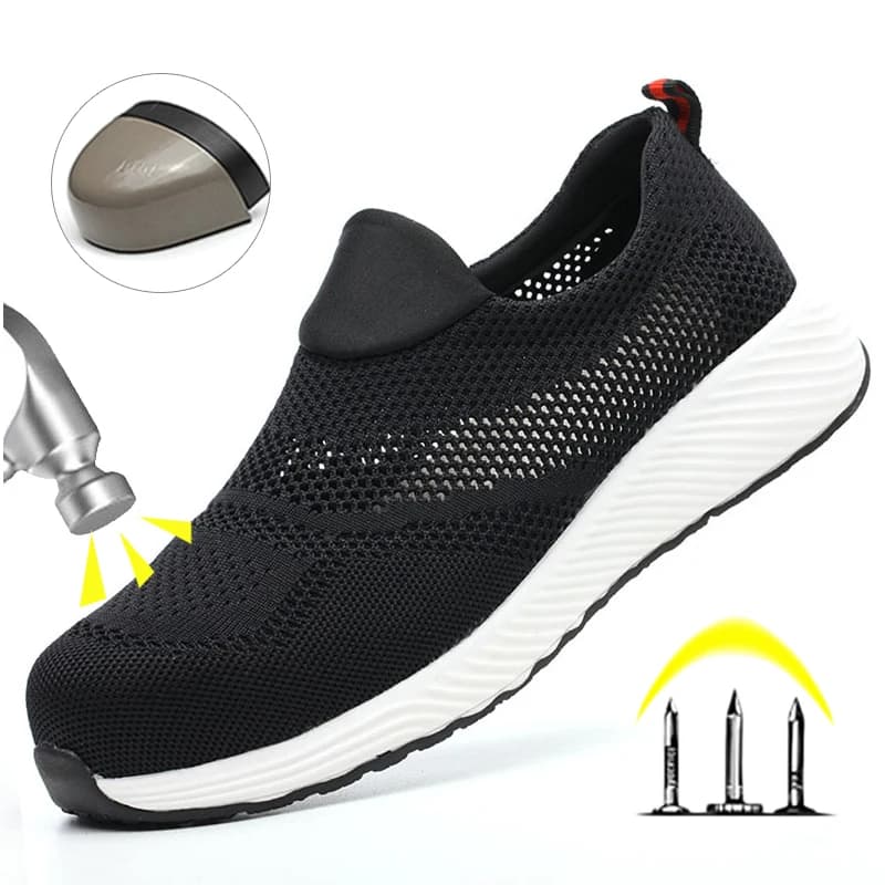 Steel Toe Safety Wellington Boots | Breathable Mesh | Lightweight Workwear - Thumbnail 7