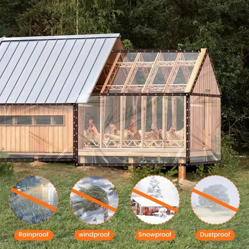 Tarpaulin Sheet | Reinforced Grommets | Windproof Greenhouse Cover - Thumbnail 5
