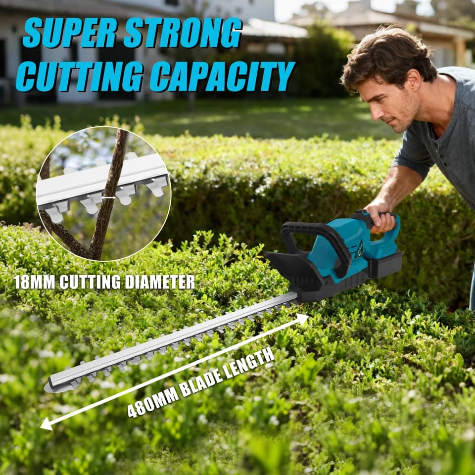 Brushless Hedge Trimmer | 3000RPM Cordless | For Makita 18V Battery - Thumbnail 5