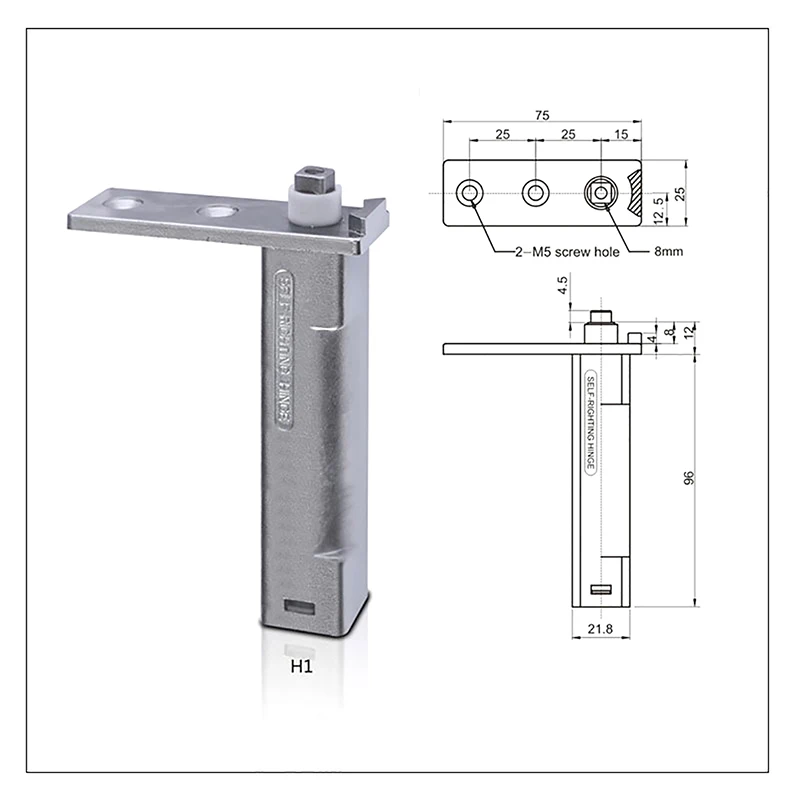 Door Hinge Spring | Automatic Close Stainless Steel | 9.6x7.5cm Replacement Hardware - Thumbnail 2