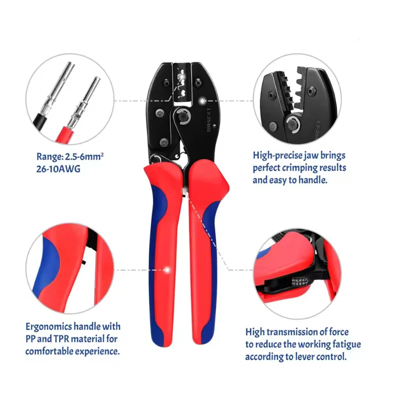 PV Crimping Tool | For Waterproof Connectors | 2.5mm² 4mm² 6mm² Plier - Thumbnail 4