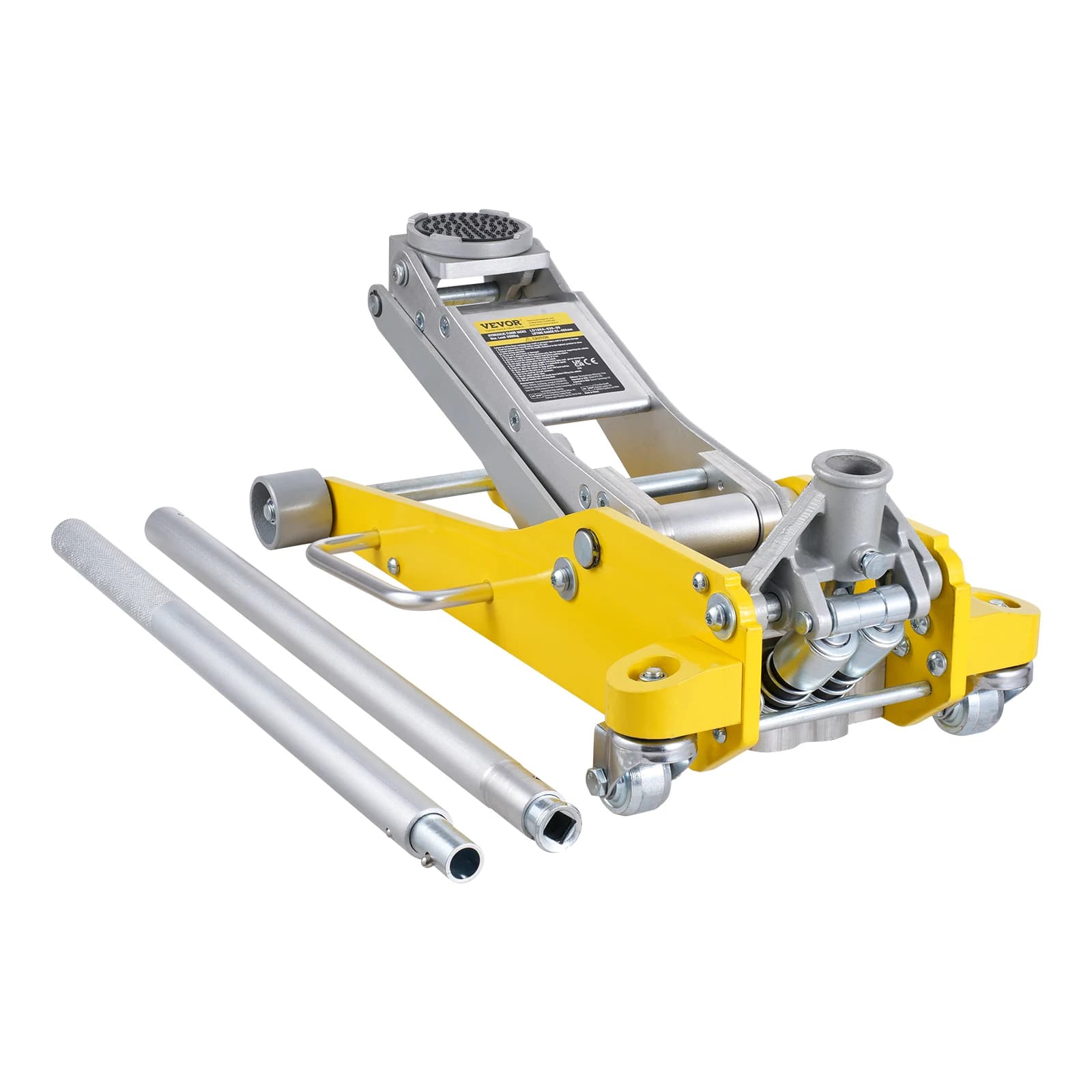 3-Ton Aluminum Racing Floor Jack | Dual-Piston Hydraulic Lift for Auto Repair & Maintenance