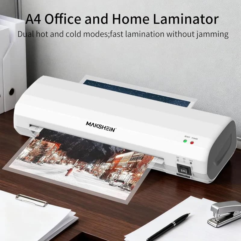 A4 Laminator | Fast Hot & Cold Lamination | Anti-Jam Office & Home - Thumbnail 4