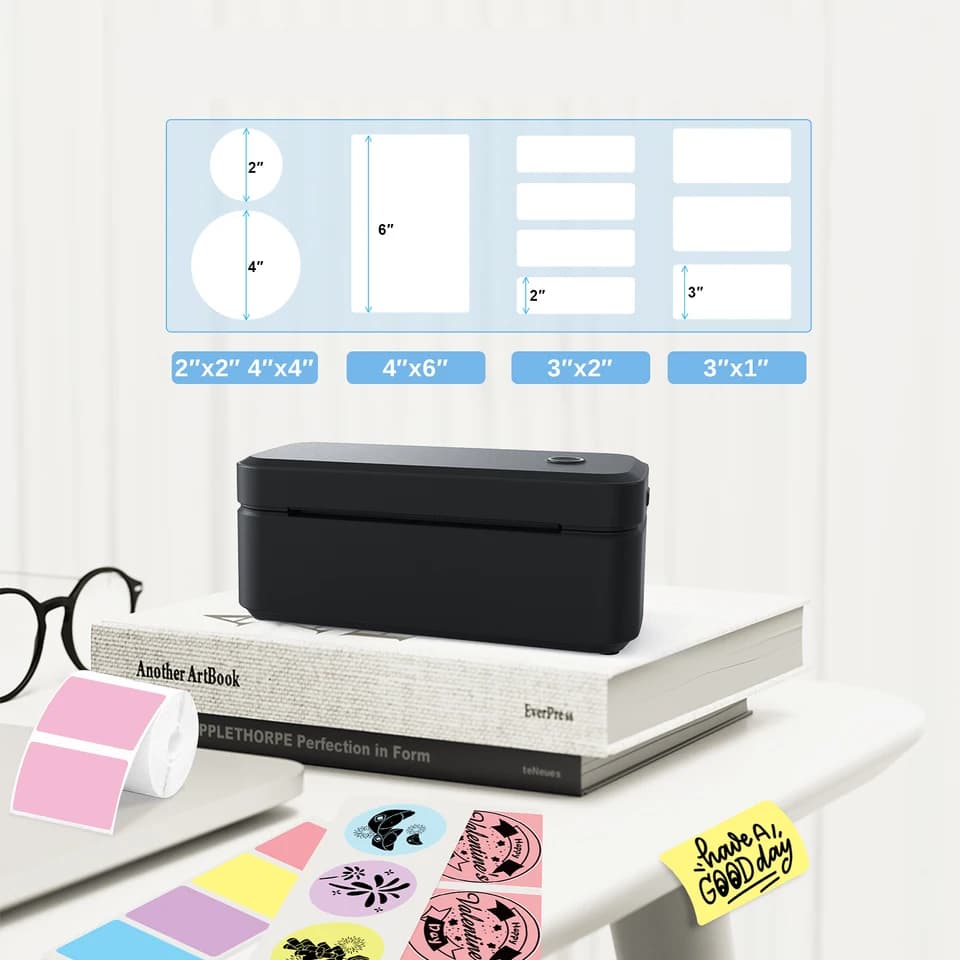 Marklife X4 Label Printer | Portable 4x6 Mailing Packages | Bluetooth & Auto Recognition - Thumbnail 4