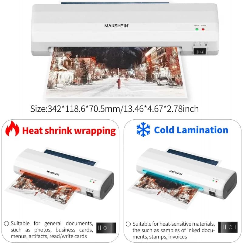 A4 Laminator | Fast Hot & Cold Lamination | Anti-Jam Office & Home - Thumbnail 7