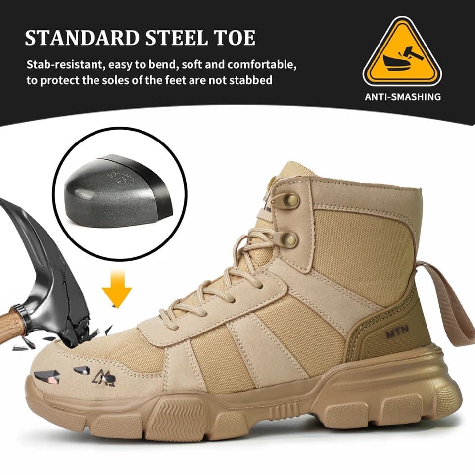 Indestructible Steel Toe Cap Safety Boots | Anti-Puncture & Breathable | Construction Work - Thumbnail 4