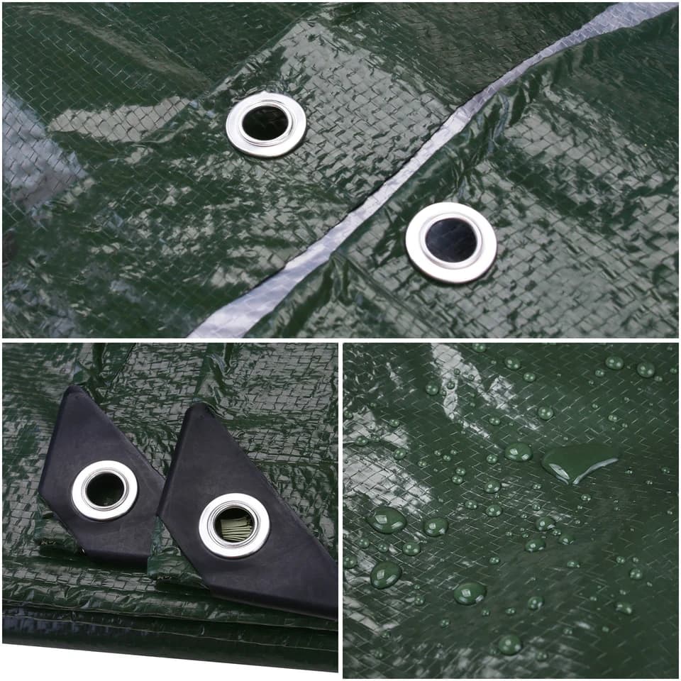 Heavy Duty Tarpaulin | Waterproof Ground Sheet with Aluminium Eyelets | Outdoor Furniture & Caravan Cover - Thumbnail 3