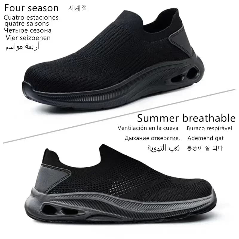 Lightweight Steel Toe Cap Boots | Breathable Safety Footwear | Anti-Slip Work Shoes - Thumbnail 2