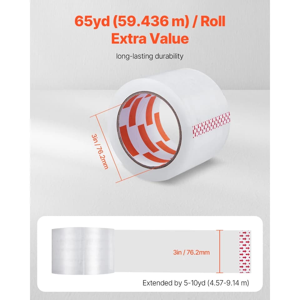 Clear Packing Tape | 7.6cm x 70m | High Viscosity for Secure Sealing - Thumbnail 3