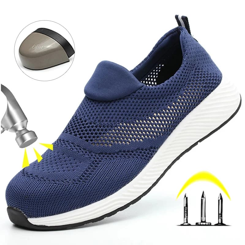 Steel Toe Safety Wellington Boots | Breathable Mesh | Lightweight Workwear - Thumbnail 2