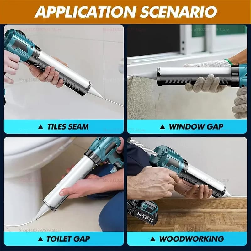 Cordless Battery Sealant Gun | 4 Speeds | Makita 21V Compatible - Thumbnail 4