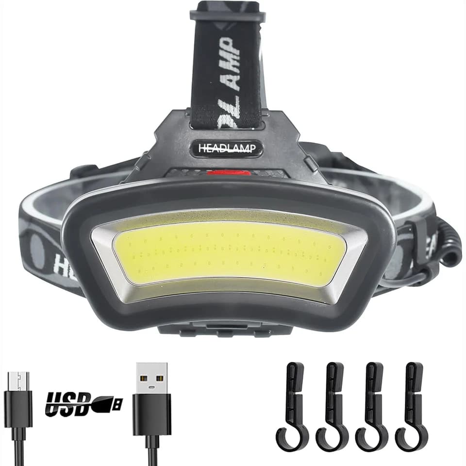 Rechargeable LED Head Torch | 4 Modes, Zoom & Waterproof | Fishing, Camping - Thumbnail 2