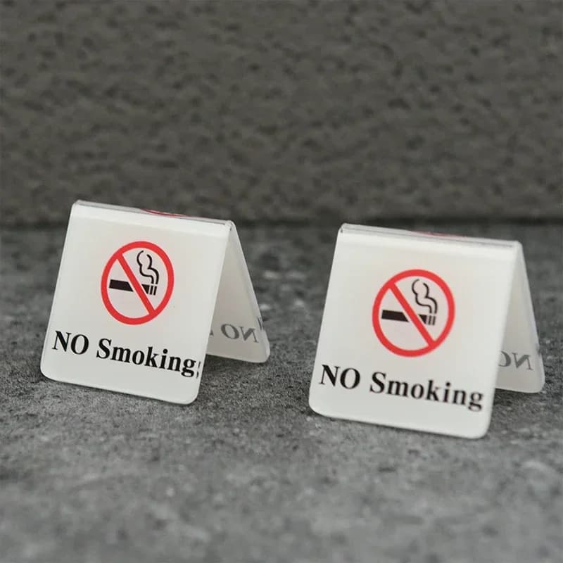 No Entry Table Sign | Clear Acrylic | Industrial Warning Plaque - Thumbnail 3