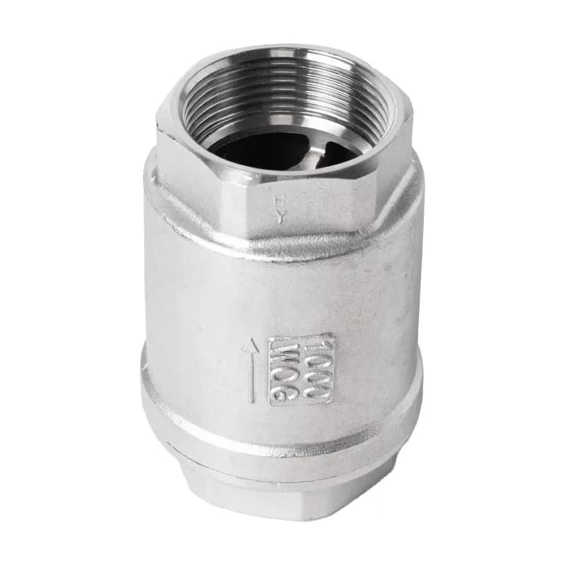 SS304/316 BSPT Inline Double Check Valve | Vertical Lift Spring | DN15-DN25 - Thumbnail 5