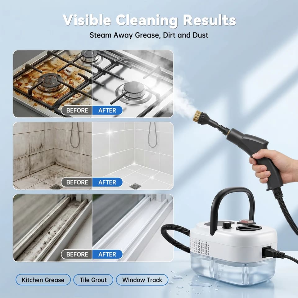 Carpet Spot Cleaner | 2500W Portable Steamer | 110V with Accessories - Thumbnail 7