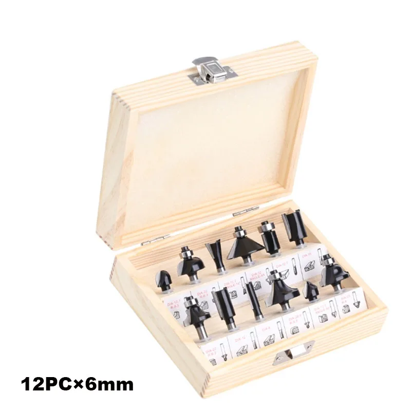 Router Bits Set | 12-Piece 6mm Shank | Woodworking & Carving - Thumbnail 3