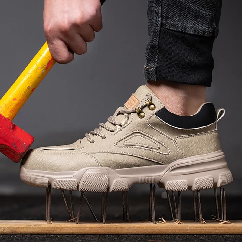 Men's Steel Toe Safety Shoes | Anti-Puncture Work Boots | Indestructible Tactical Footwear - Thumbnail 4