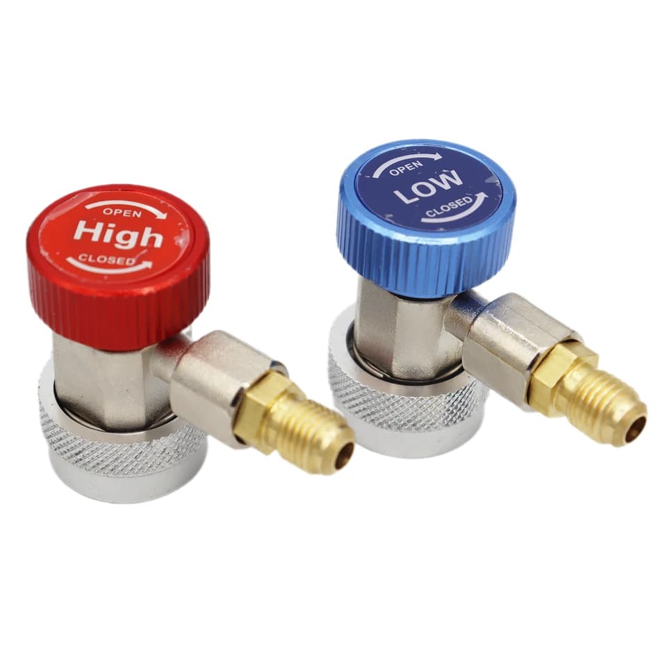 Car AC Recharge Kit | R134A Quick Couplers | H/L Manifold Gauge Adapters - Thumbnail 5
