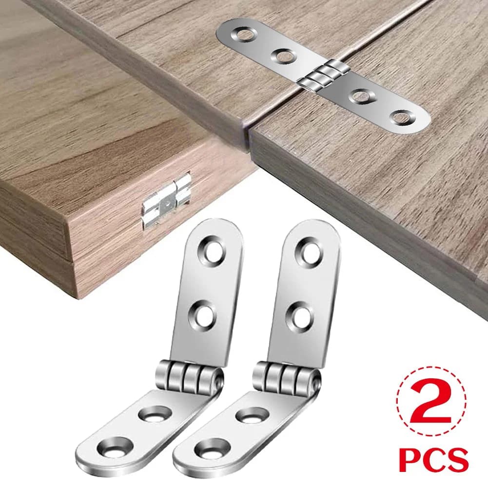 180 Degree Flap Hinges | Screw-On Foldable Hardware | Sewing Machine Cabinet & Marine Furniture Accessories - Thumbnail 2