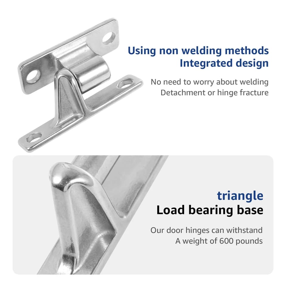 Heavy Duty Gate Hinges | 600lbs Capacity | Stainless Steel Wall Mount - Thumbnail 5